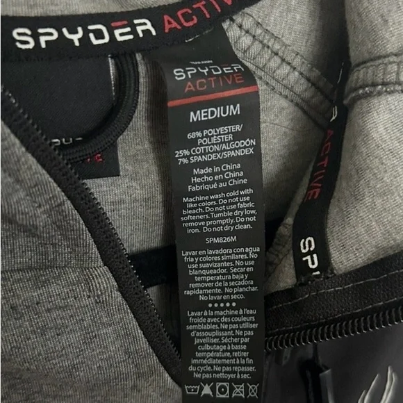 Men’s Spyder Heavyweight Pullover ProWeb Active 1/4 Zip Hoodie - Picture 8 of 15